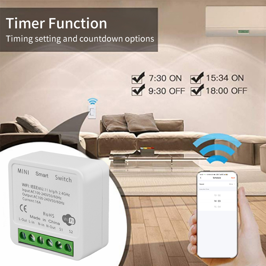 16A 20A Tuya WiFi Smart Switch - đánh giá và giá Tuya 4 Channel