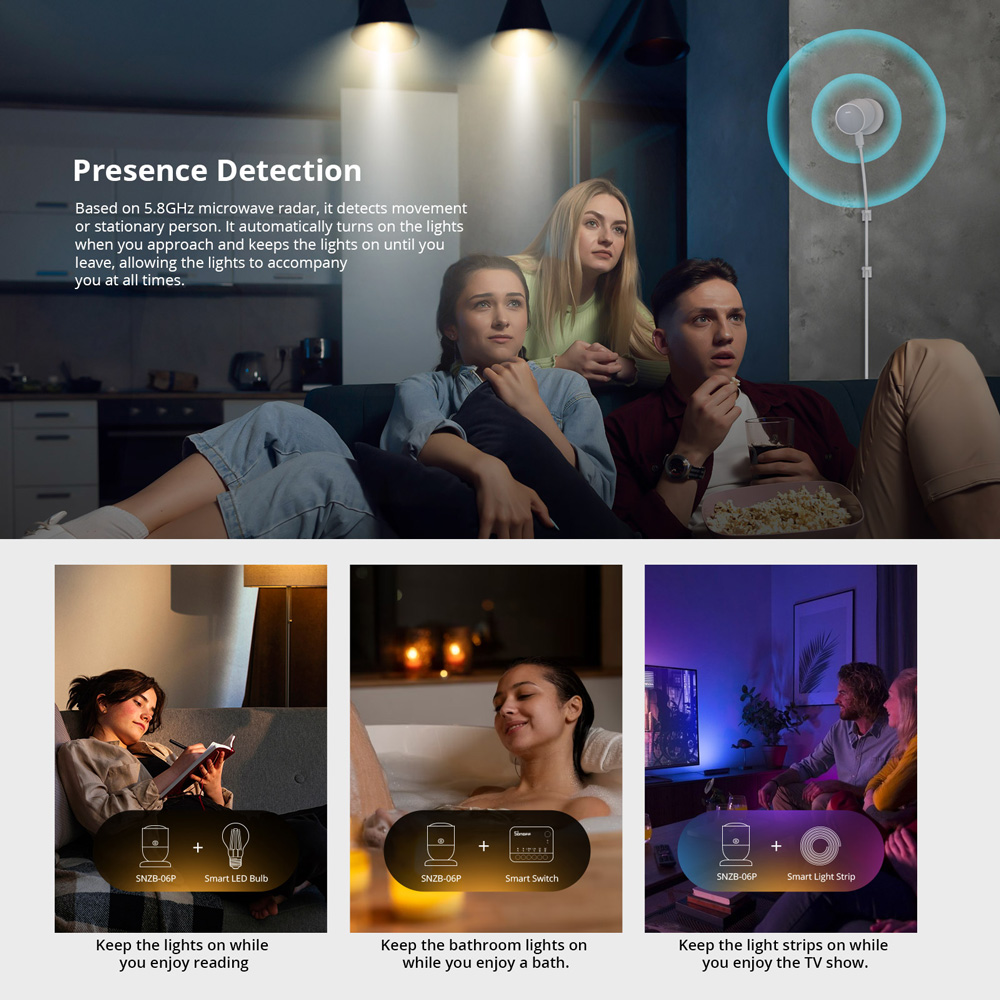 SONOFF SNZB-06P Zigbee Human P - đánh giá và giá Sonoff Mini R4