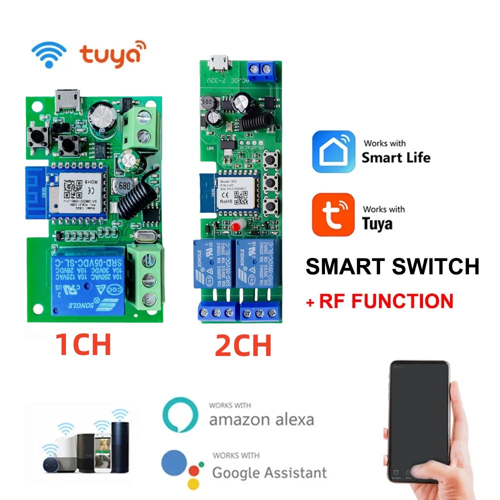 Alexa Smart Switch Tuya Smart  - đánh giá và giá Tuya 4 Channel