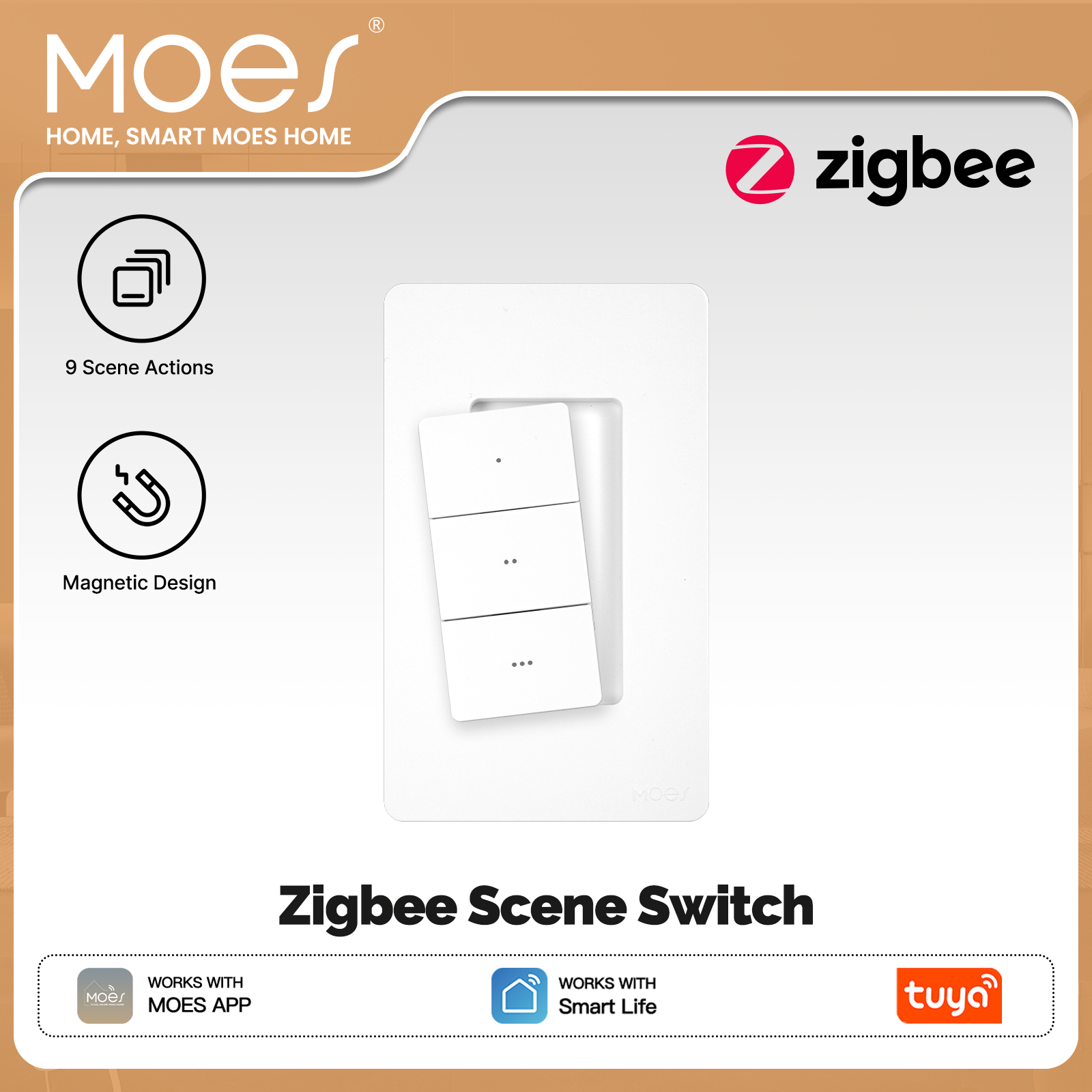 MOES Tuya Zigbee Smart Wireles - đánh giá và giá Smart Relay Tuya